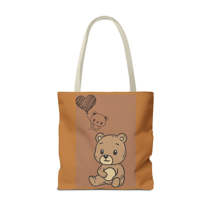 Cute Bear Tote Bag, Adorable Animal Shopper, Birthday Gift, Eco-Friendly Tote, Fun Festival Bag, Casual Everyday Use