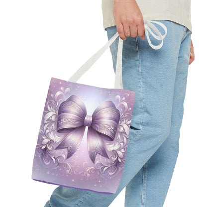 Purple Bow Tote Bag
