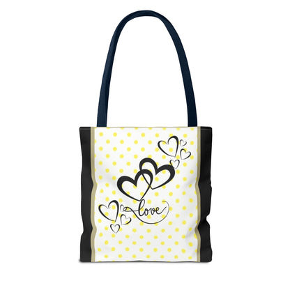 Love Polka Dot Tote Bag - Perfect for Gifts, Shopping, Beach Days, Eco-Friendly Style, Love Expressions