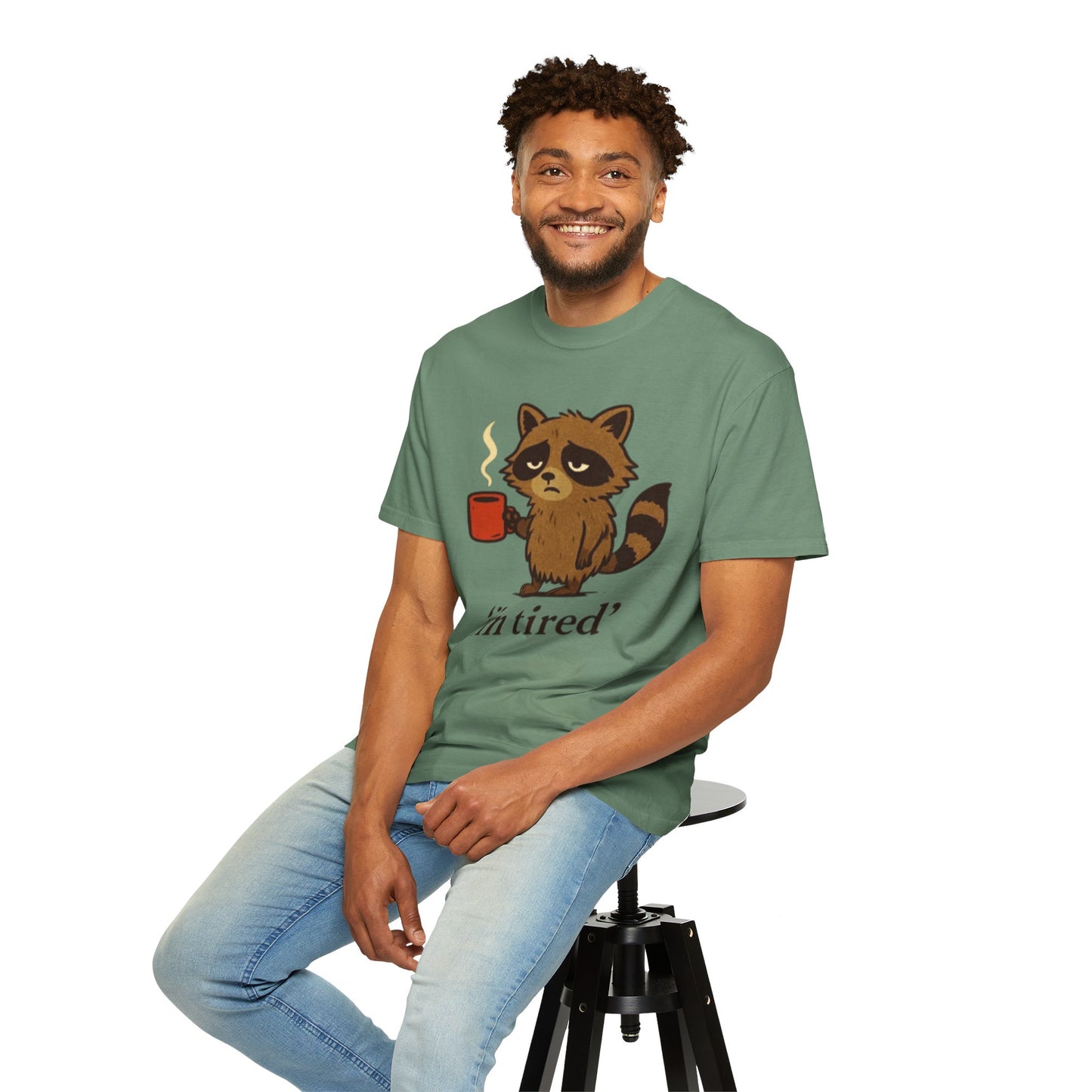 Cat T-shirt Simple Design - Unisex Garment-Dyed